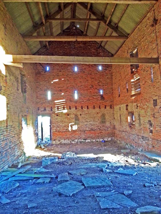 Original interior of the barn before we started the conversion.