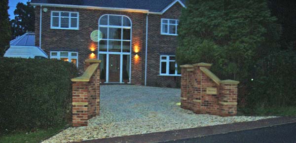 Gate pillars and boundary wall.