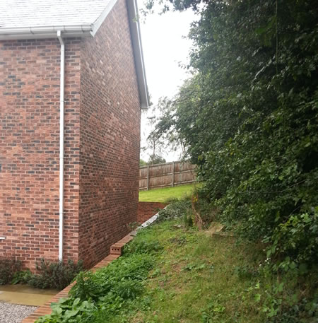 The side of the house before building work commenced.